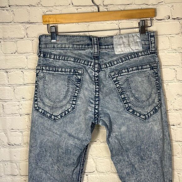 True Religion Geno Relaxed Slim Stonewashed Acid Jeans size 30 World Tour - Picture 6 of 13